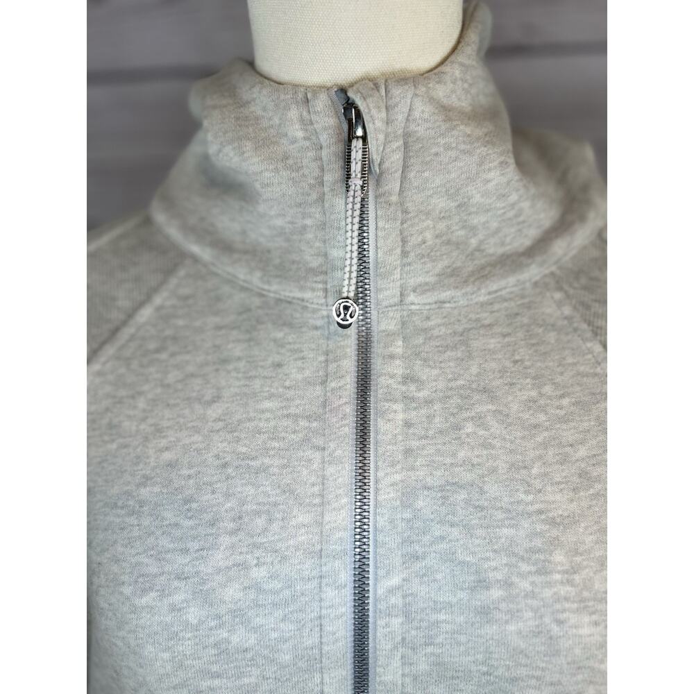 Lululemon Scuba Oversized Half-Zip Hoodie Heathered Core Ultra Light Grey M/L - Picture 2 of 8